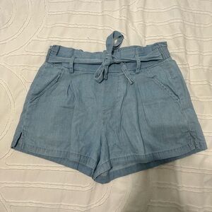 Denim flowy shorts
